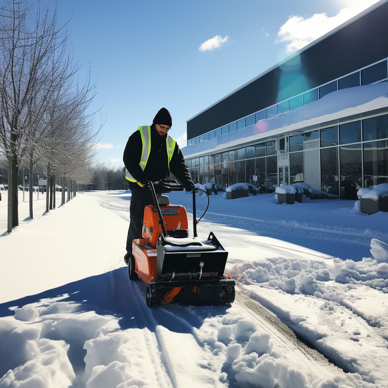 Ensure safe and accessible walkways and parking areas during the winter months with our snow removal services.